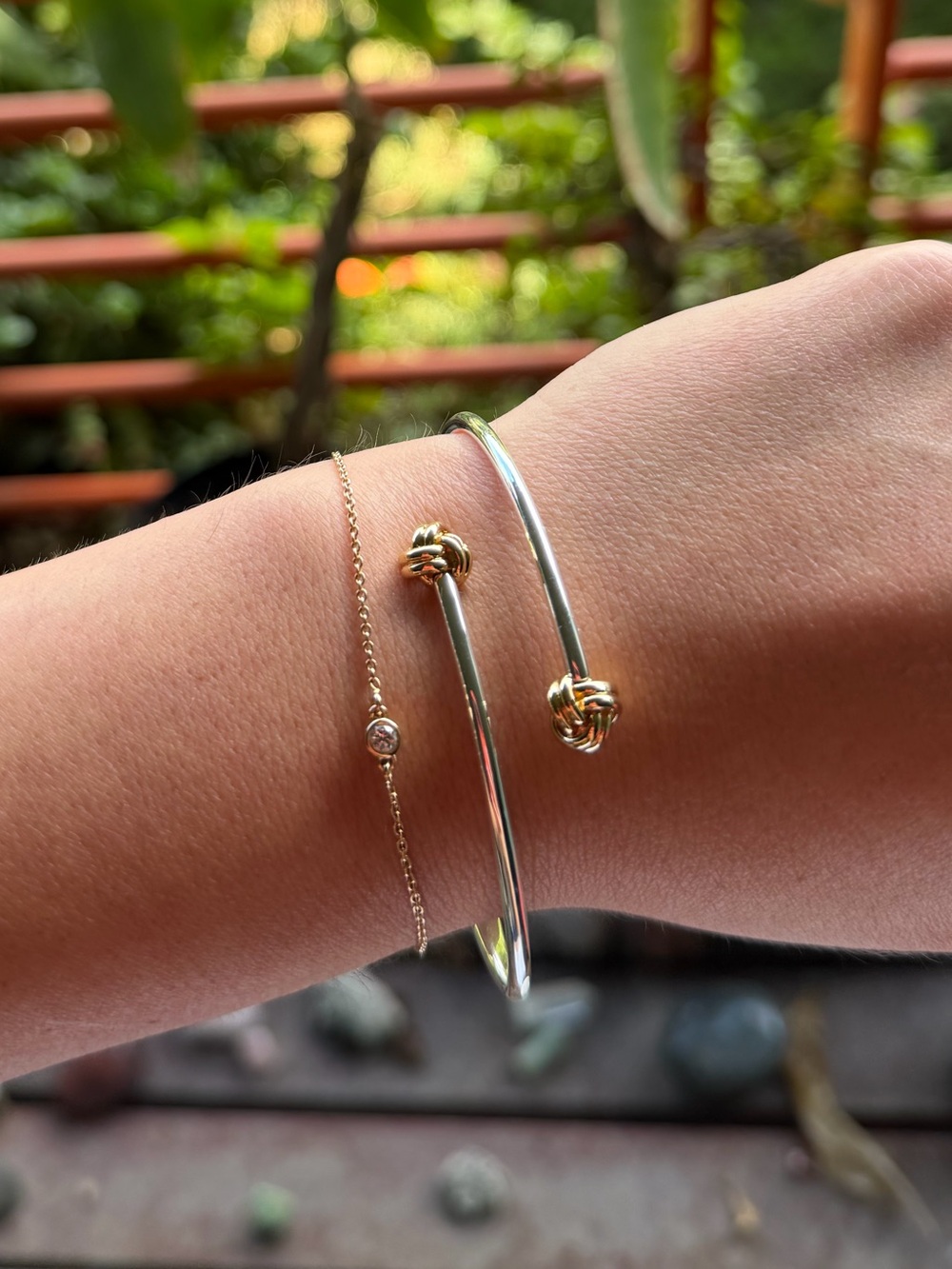 Ralph Lauren Two Tone Gold Knot Bracelet